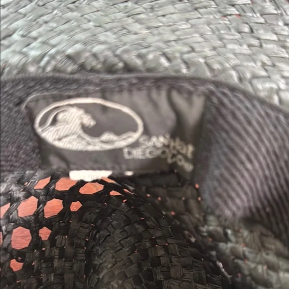 Black Woven Cowboy Hat with Ventilation - Picture 2 of 2